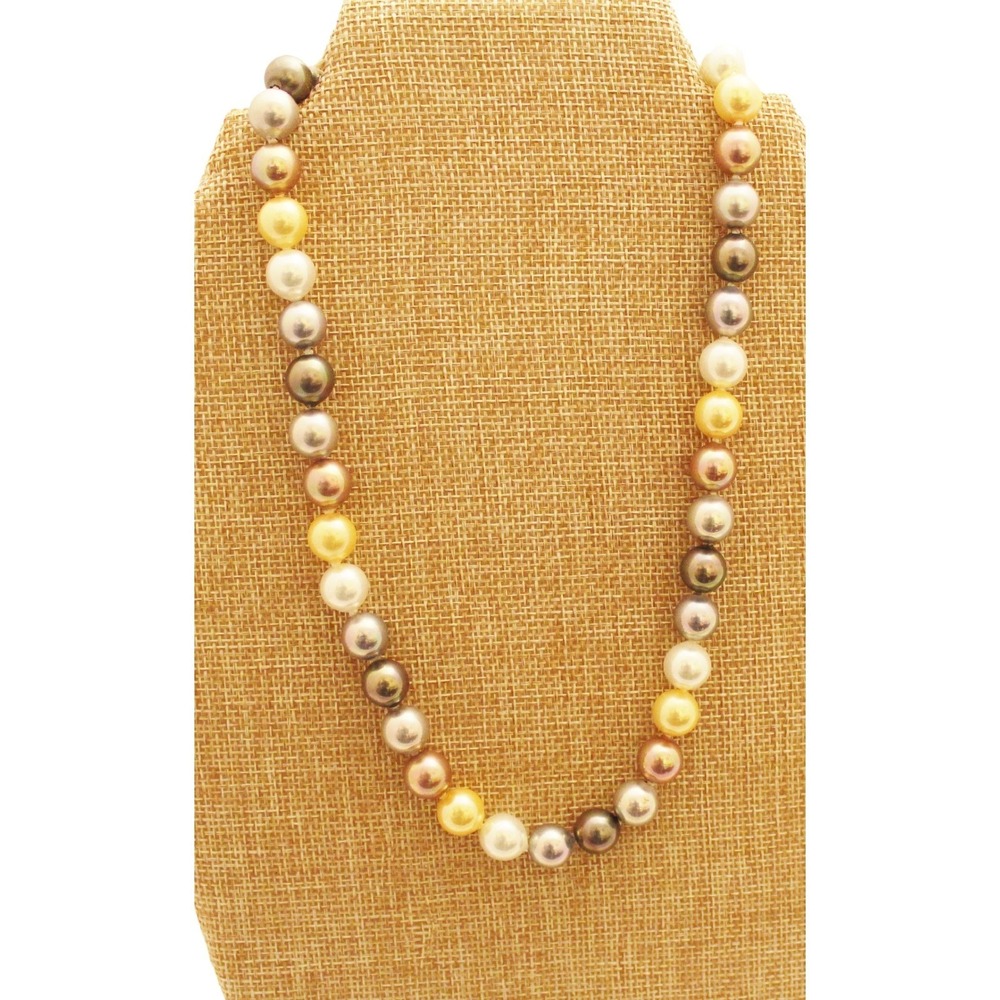 Multi Color Pearl Beaded Necklace Fashion Jewelry